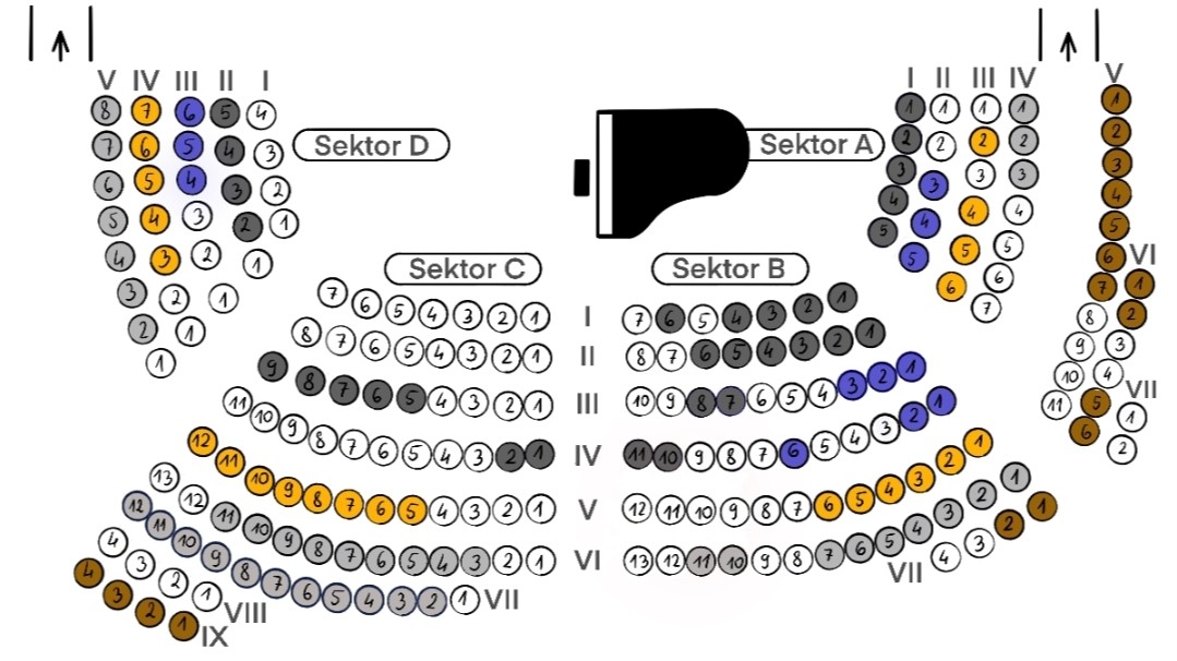 Układ sali – Philippe Giusiano